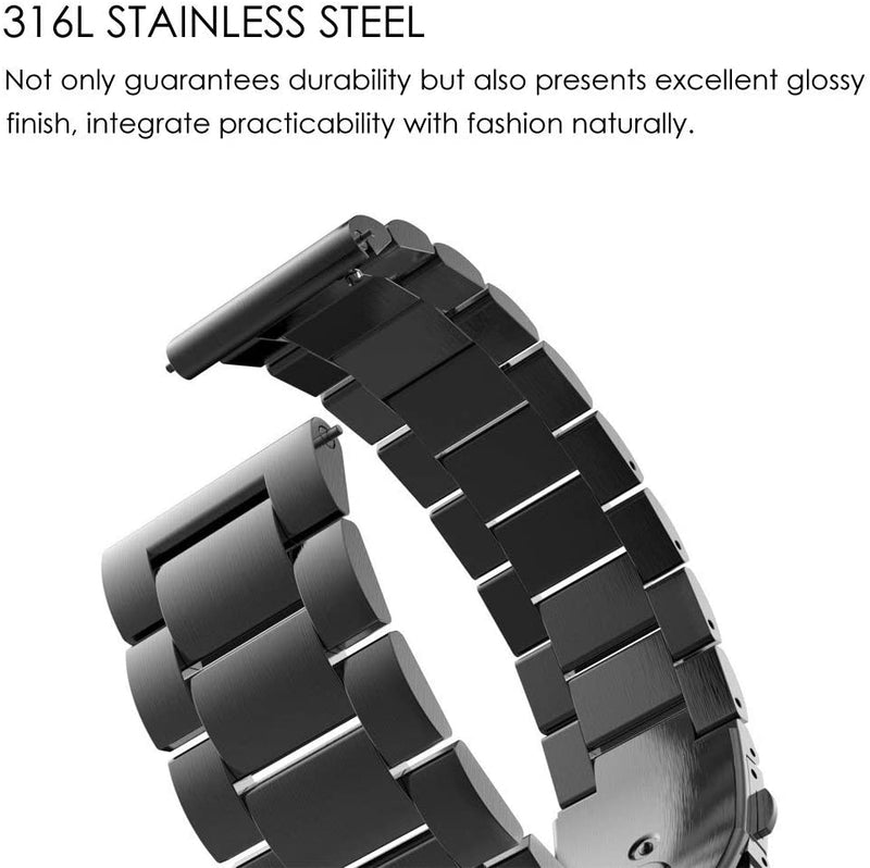 Galaxy Watch 3 45mm / Galaxy Watch 46mm / Gear S3 Frontier Classic Stainless Steel Band | Fintie