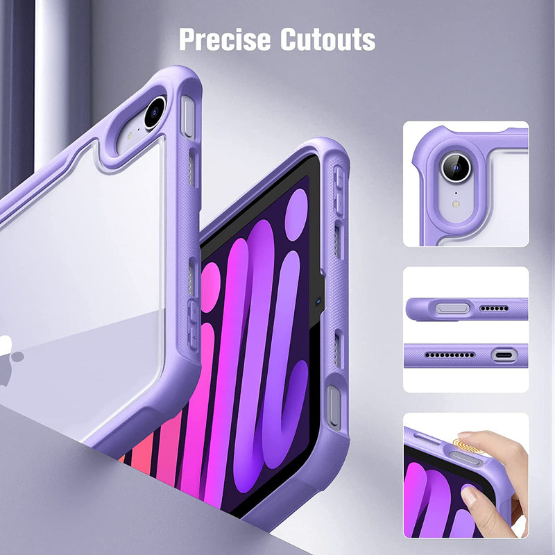 iPad Mini A17 Pro (2024), iPad Mini 6th Gen (2021) Shockproof Hybrid Back Cover | Fintie