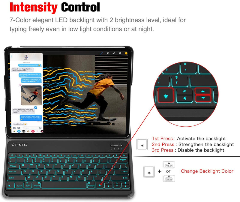 iPad Pro 12.9 Inch (2017/2015) Backlit Keyboard Case | Fintie
