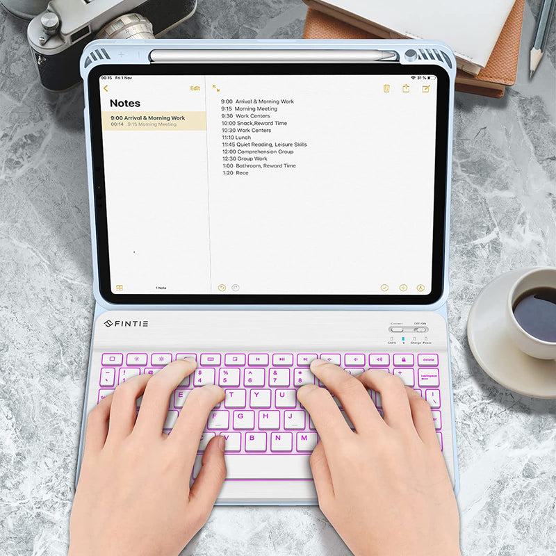 iPad Air 11" (M3 2025, M2 2024)/ iPad Air 5th/4th Gen 10.9" Backlight Keyboard Case | Fintie