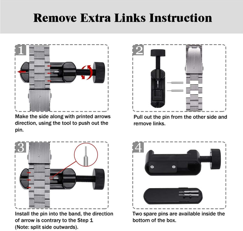 Galaxy Watch 3 45mm / Galaxy Watch 46mm / Gear S3 Frontier Classic Stainless Steel Band | Fintie