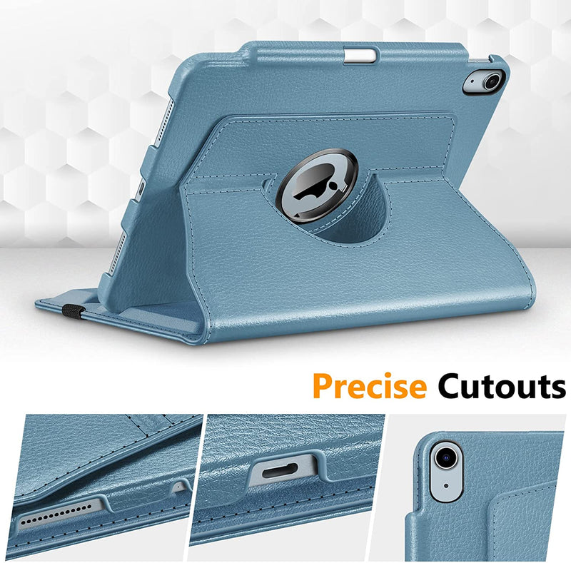 iPad Air 11" M3/M2 chip,iPad Air 5th/4th Generation 10.9" 360-Degree Rotating Stand Cover w/Pencil Holder | Fintie