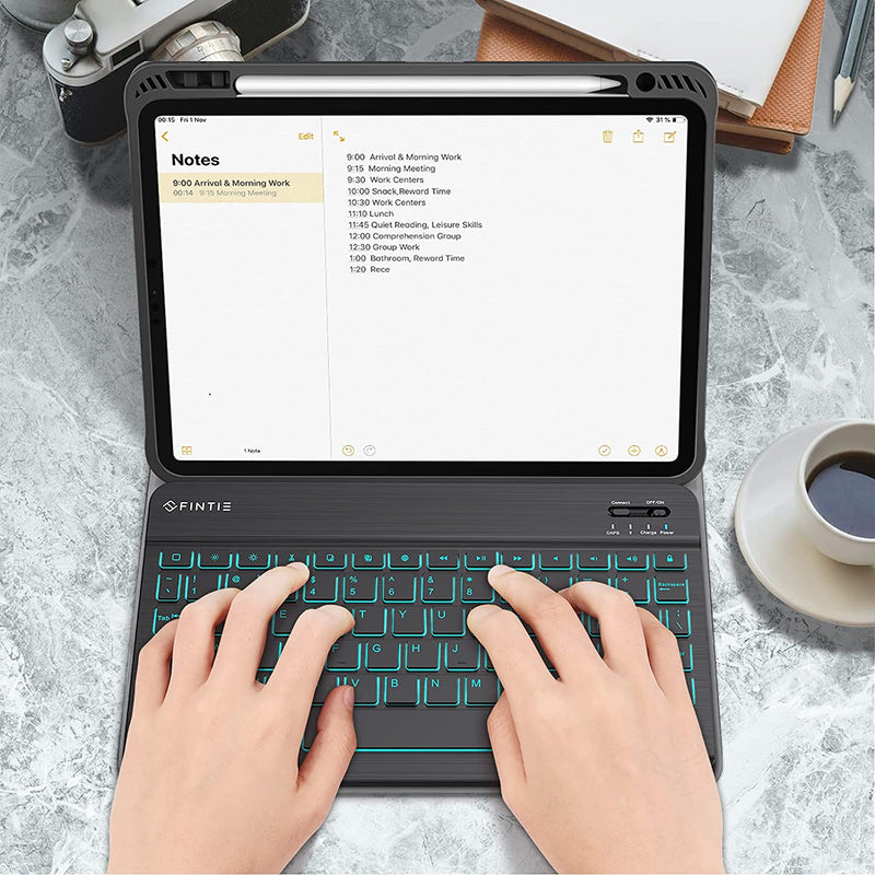 iPad Air 11" (M3 2025, M2 2024)/ iPad Air 5th/4th Gen 10.9" Backlight Keyboard Case | Fintie
