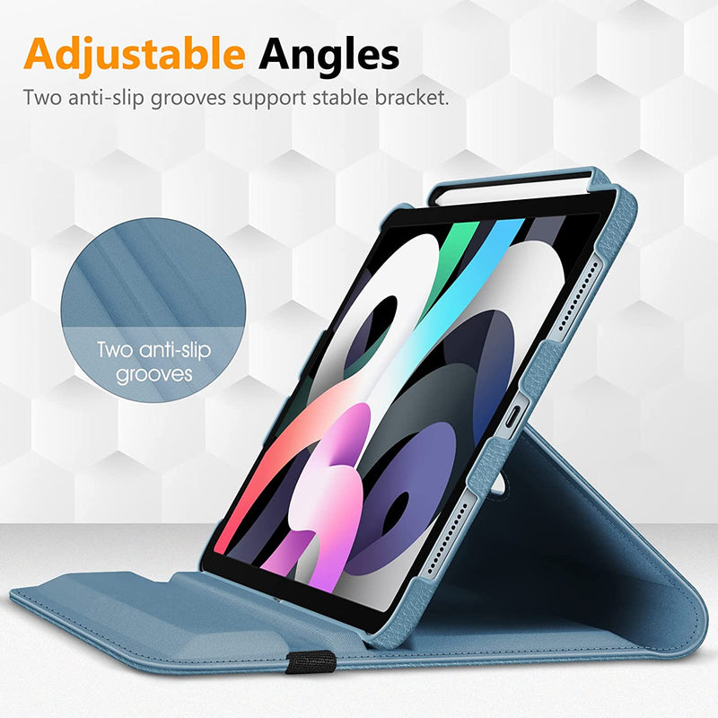 iPad Air 11" M3/M2 chip,iPad Air 5th/4th Generation 10.9" 360-Degree Rotating Stand Cover w/Pencil Holder | Fintie