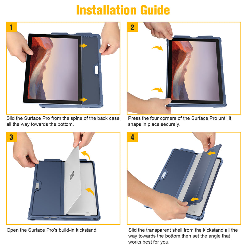 fintie surface pro 5 case installation guide
