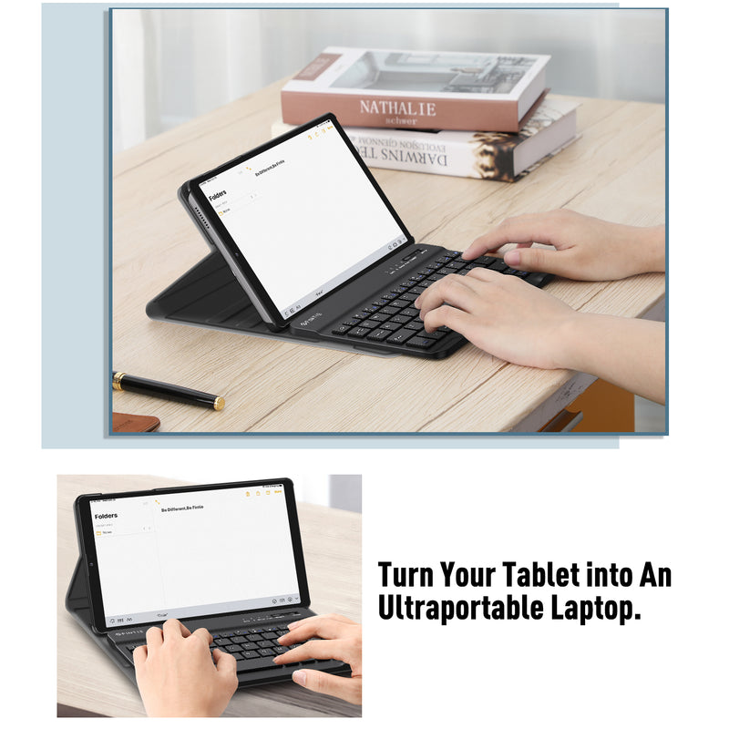 typing with galaxy tab a7 lite keyboard case