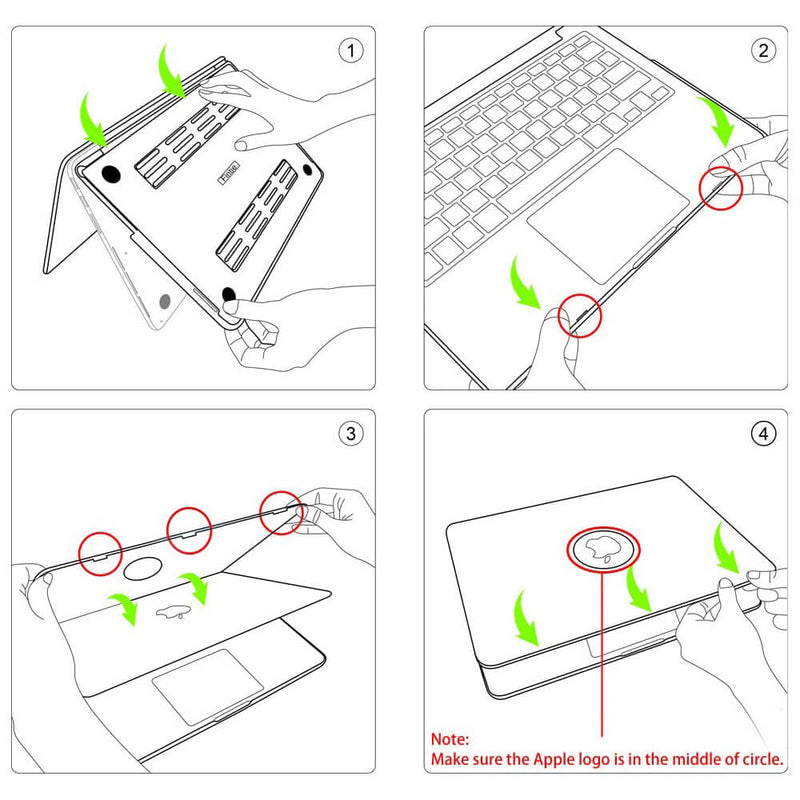 how to put fintie macbook case on 
