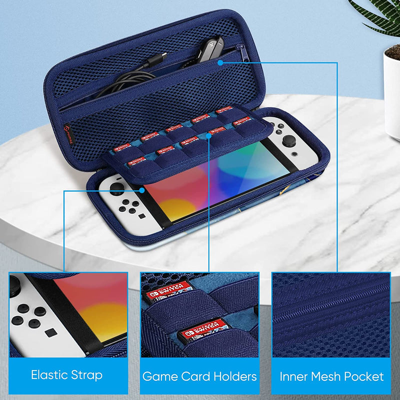 nintendo switch oled case with game card slots