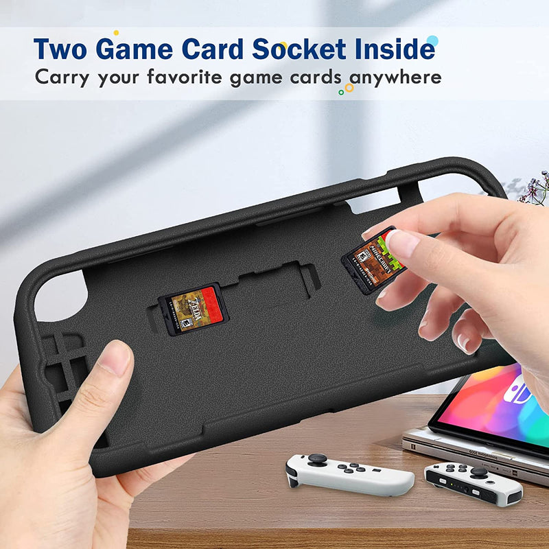 nintendo switch oled case with game card slots