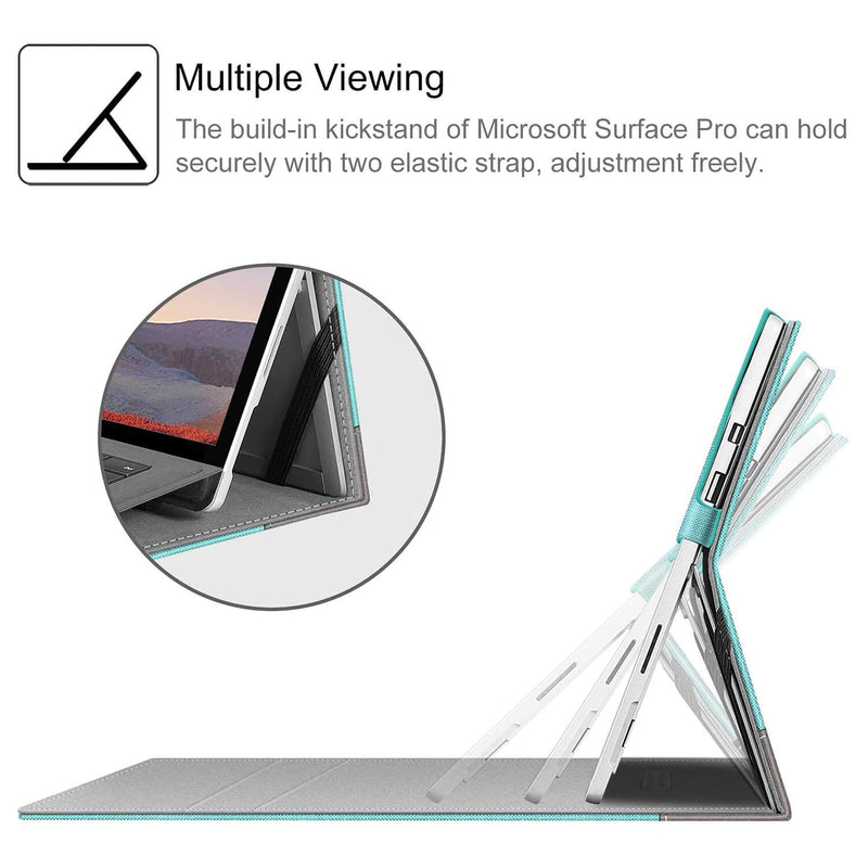 msicrosoft surface pro 7+ case with straps