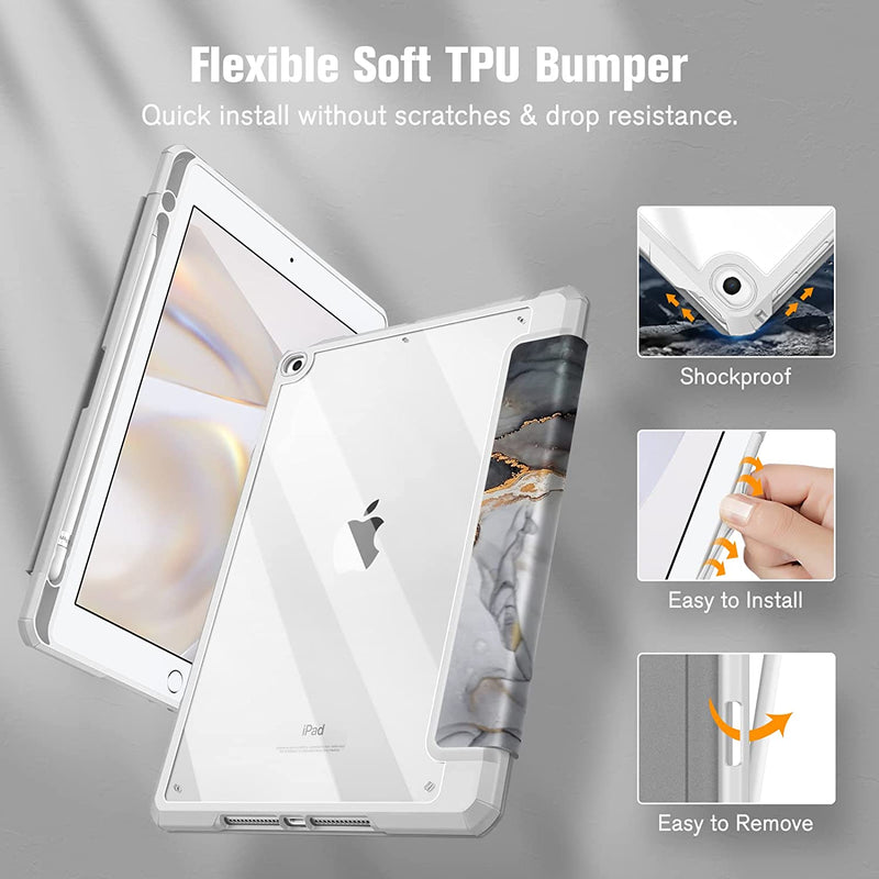 iPad 6th/5th Gen (2018/2017), iPad Air 2nd/1st Gen Hybrid Slim Clear Back Case | Fintie