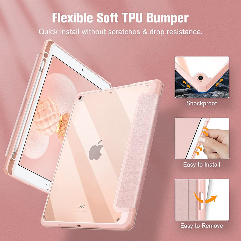 iPad 6th/5th Gen (2018/2017), iPad Air 2nd/1st Gen Hybrid Slim Clear Back Case | Fintie