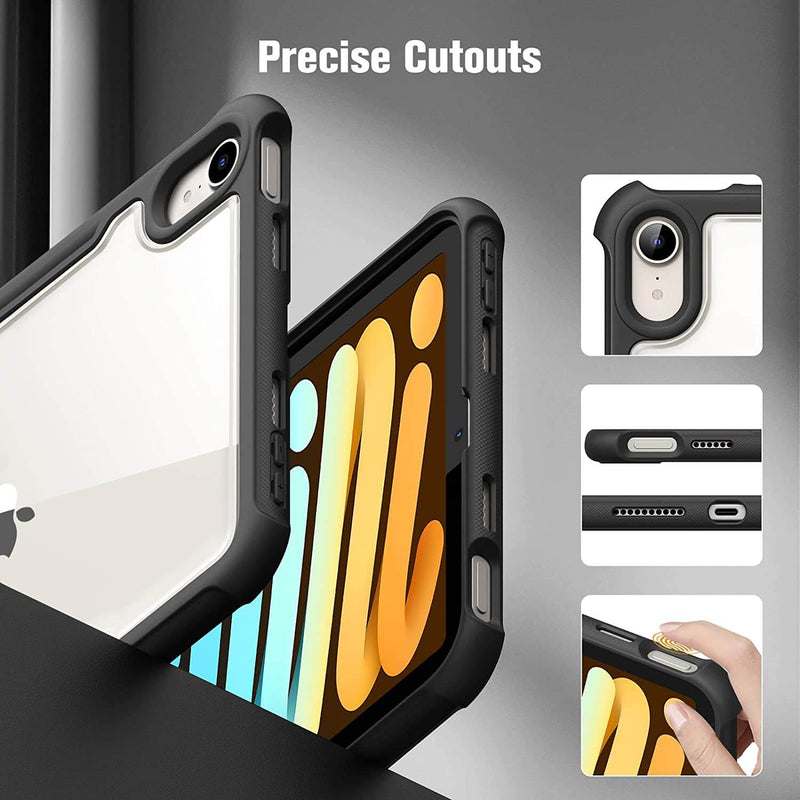 iPad Mini A17 Pro (2024), iPad Mini 6th Gen (2021) Shockproof Hybrid Back Cover | Fintie
