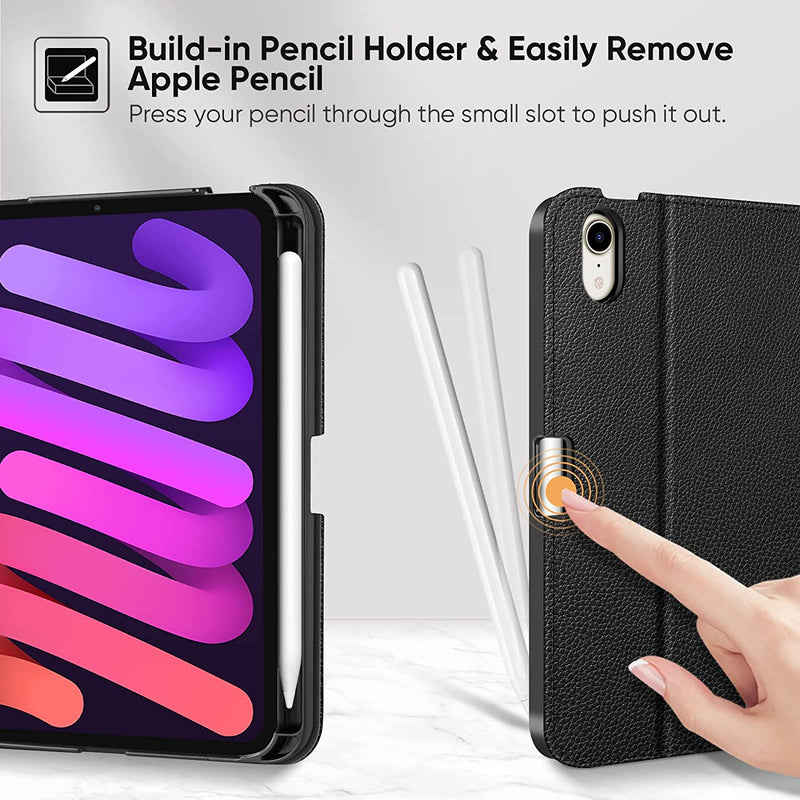 iPad Mini A17 Pro (2024), iPad Mini 6th Gen (2021) Multi-Angle Smart Stand Case | Fintie