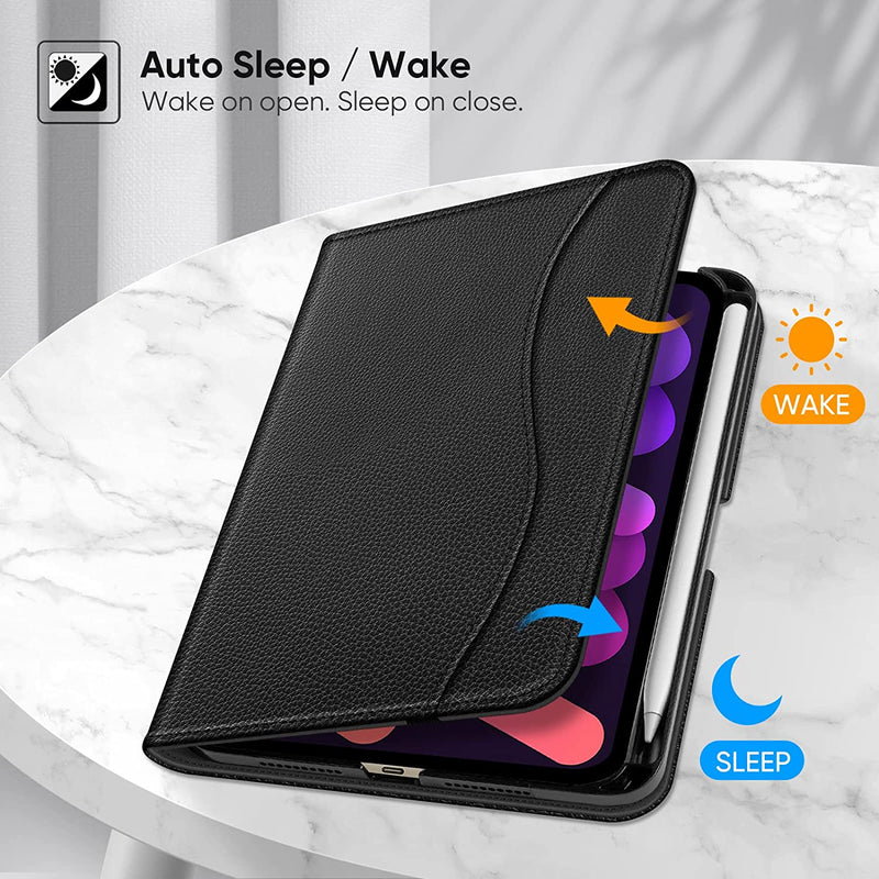 iPad Mini A17 Pro (2024), iPad Mini 6th Gen (2021) Multi-Angle Smart Stand Case | Fintie