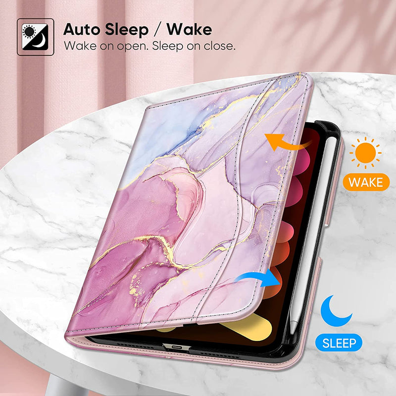 iPad Mini A17 Pro (2024), iPad Mini 6th Gen (2021) Multi-Angle Smart Stand Case | Fintie