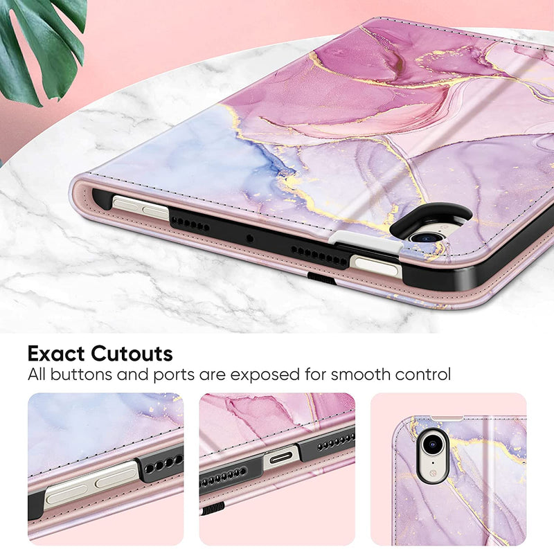 iPad Mini A17 Pro (2024), iPad Mini 6th Gen (2021) Multi-Angle Smart Stand Case | Fintie