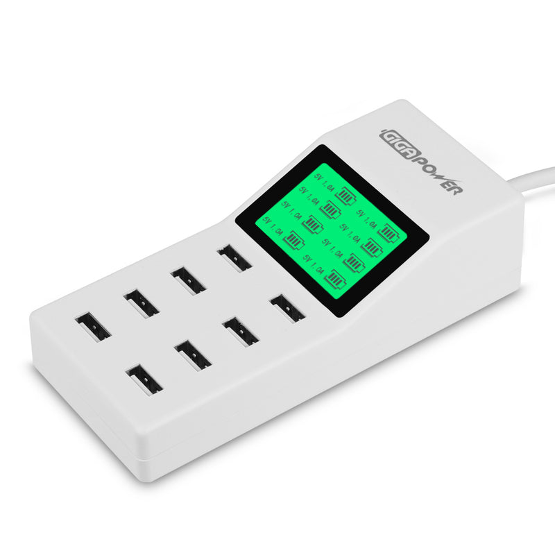 GIGAPOWER 8 Port USB Charger - 46W High Speed Charging Station