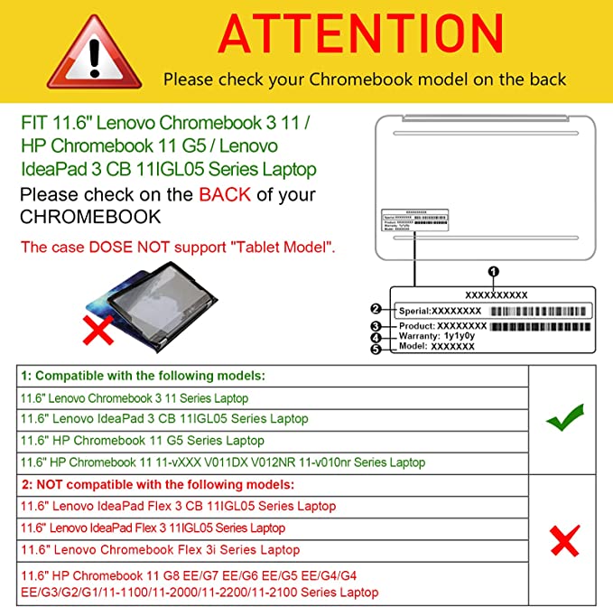 Lenovo Chromebook 3 11 / IdeaPad 3 Laptop Portfolio Case | Fintie