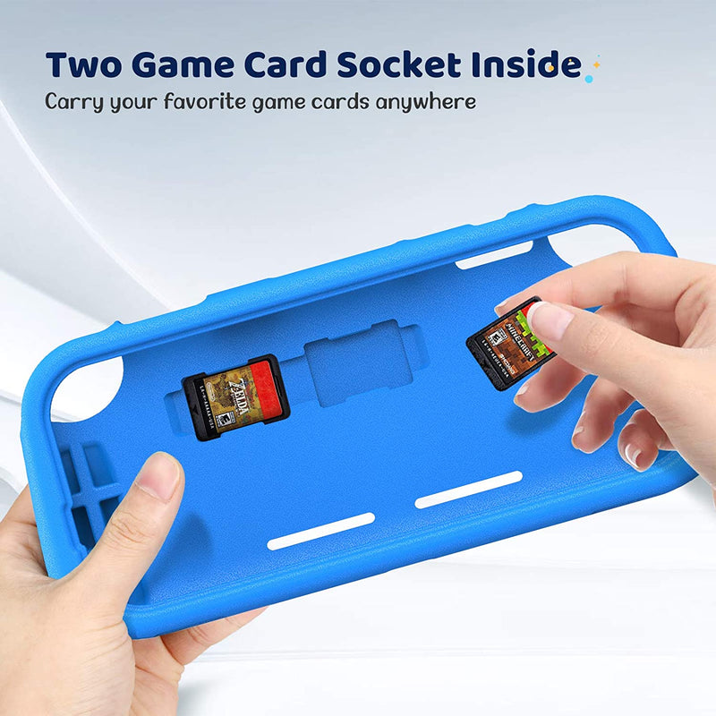 switch lite case with built-in game card holders