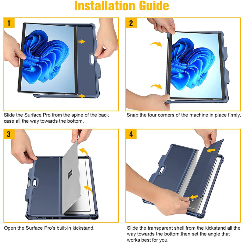 fintie surface pro 8 case installation guides
