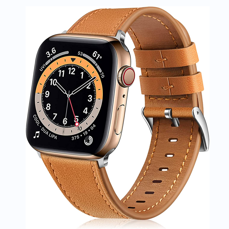 Fintie Leather Band for Apple Watch Series 9/8/7/6/5/4/3/2/1 and iWatch SE