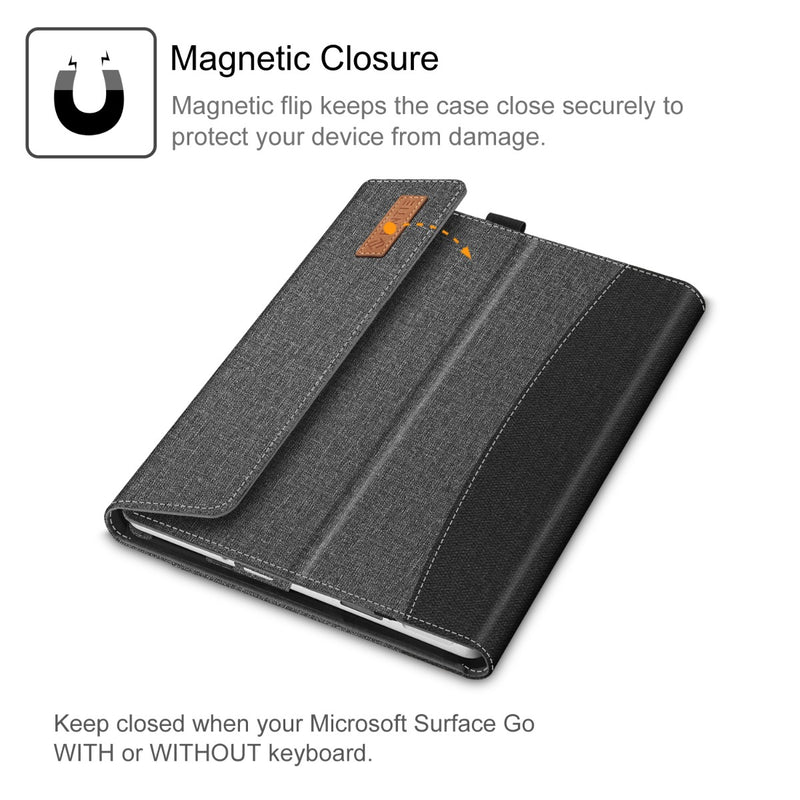 surface go case with magnetic closure