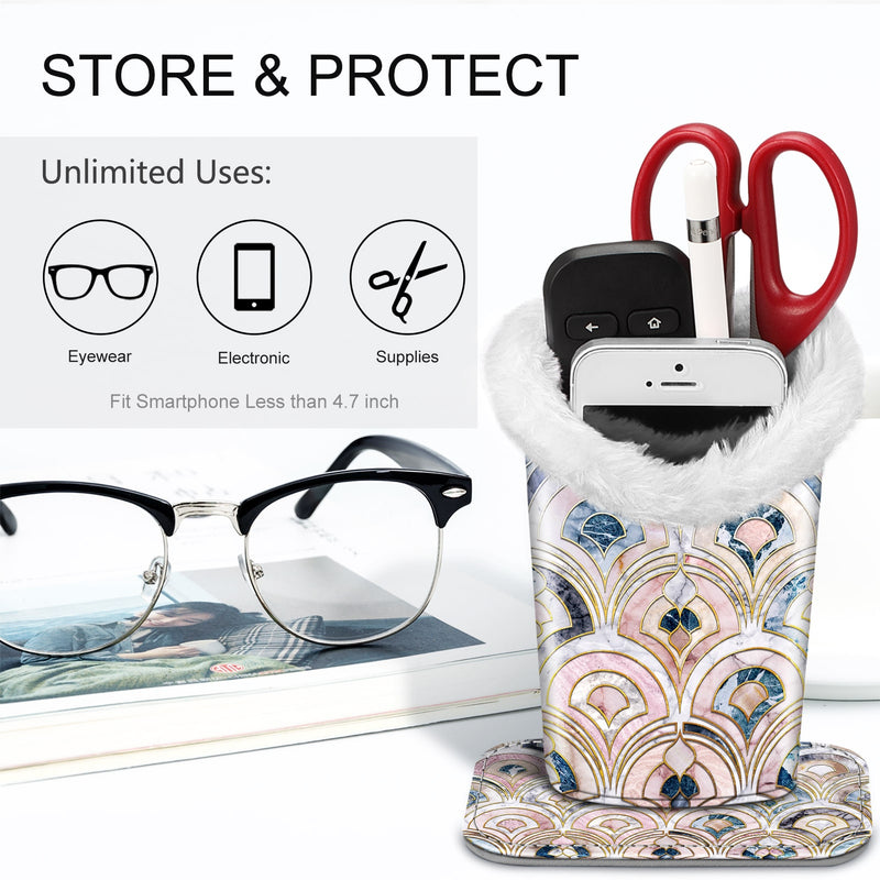 Fintie Plush Lined Eyeglasses Holder with Magnetic Base