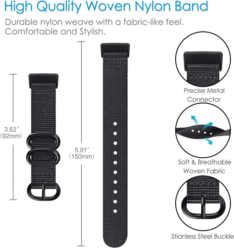 Fitbit Charge 4/ Charge 3 Nylon Sports Band | Fintie