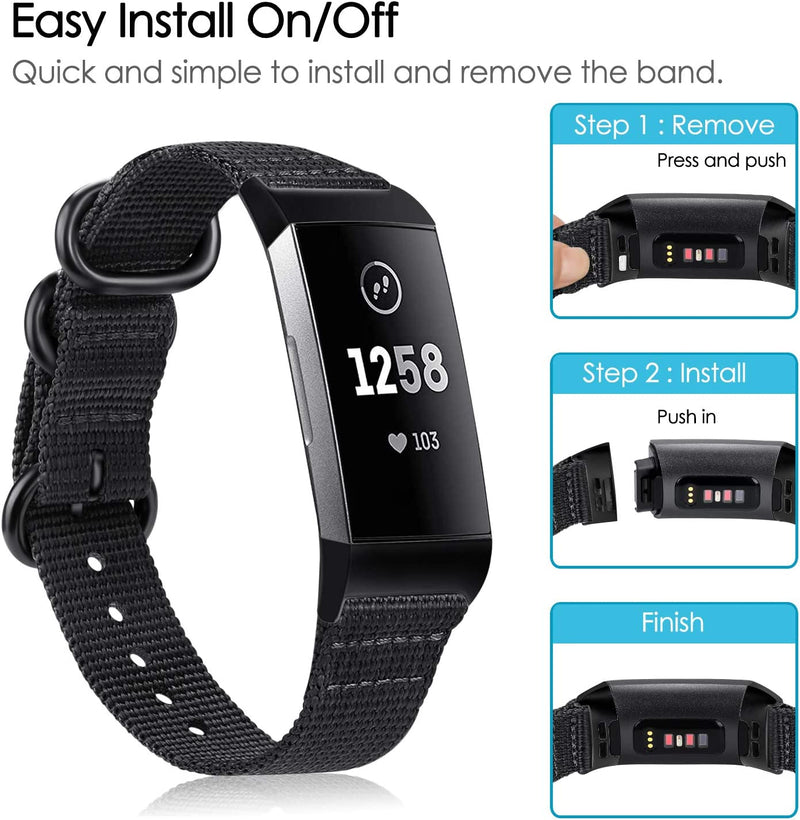 Fitbit Charge 4/ Charge 3 Nylon Sports Band | Fintie