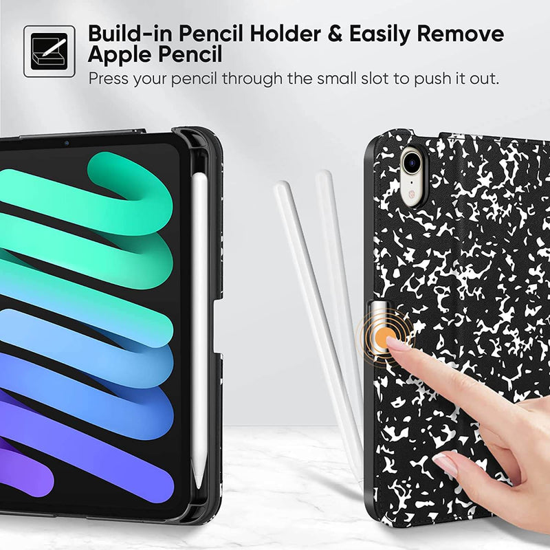 iPad Mini A17 Pro (2024), iPad Mini 6th Gen (2021) Multi-Angle Smart Stand Case | Fintie