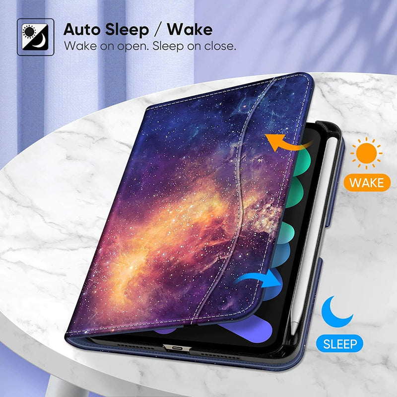 iPad Mini A17 Pro (2024), iPad Mini 6th Gen (2021) Multi-Angle Smart Stand Case | Fintie