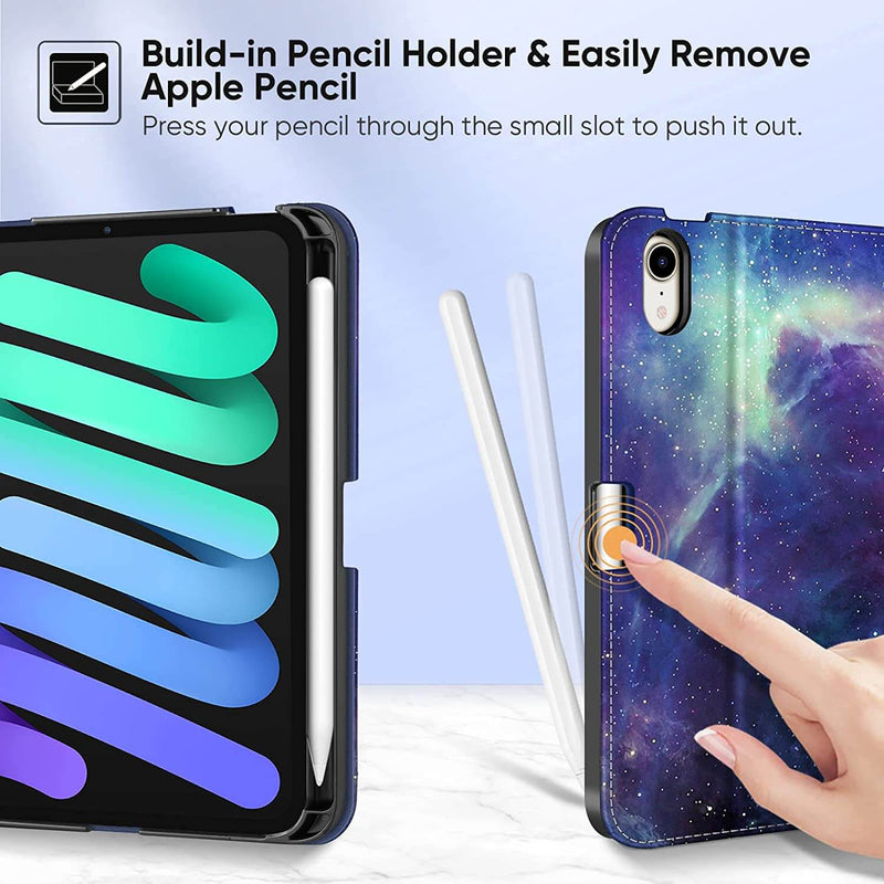 iPad Mini A17 Pro (2024), iPad Mini 6th Gen (2021) Multi-Angle Smart Stand Case | Fintie