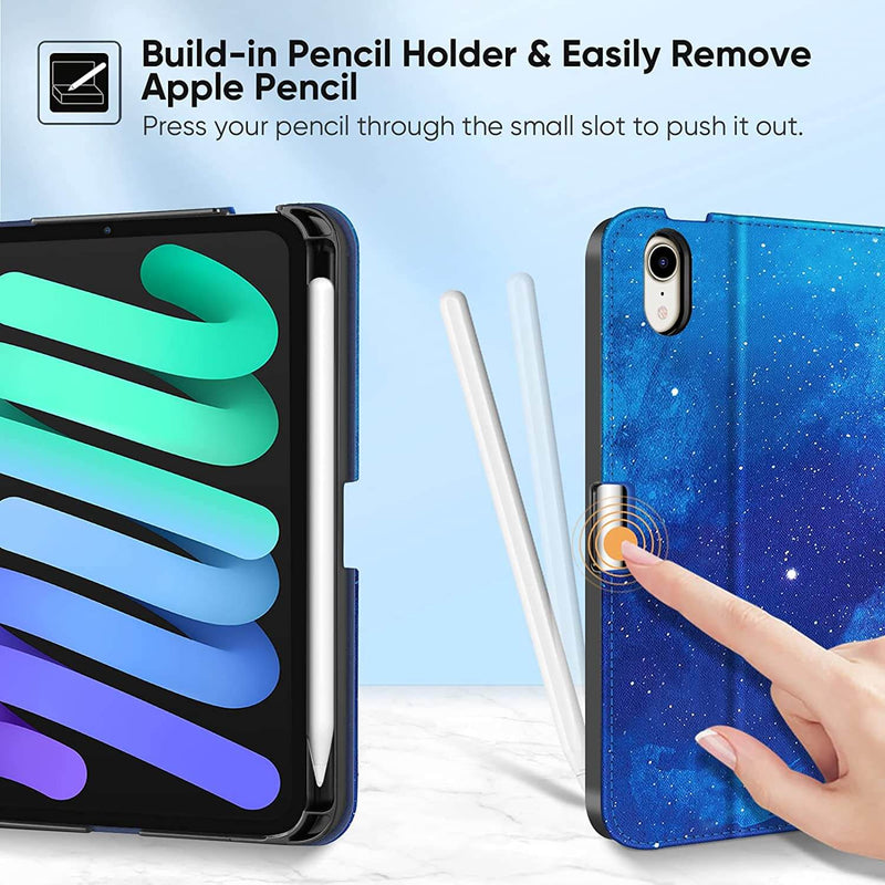 iPad Mini A17 Pro (2024), iPad Mini 6th Gen (2021) Multi-Angle Smart Stand Case | Fintie