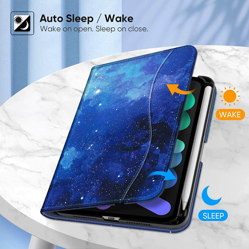 iPad Mini A17 Pro (2024), iPad Mini 6th Gen (2021) Multi-Angle Smart Stand Case | Fintie