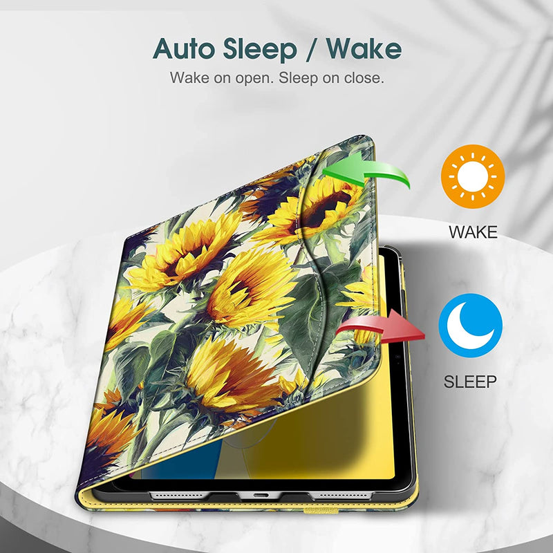 iPad A16 Chip 11" 2025, iPad 10th Gen 10.9" Multi-Angle Viewing Case w/ Pencil Holder | Fintie