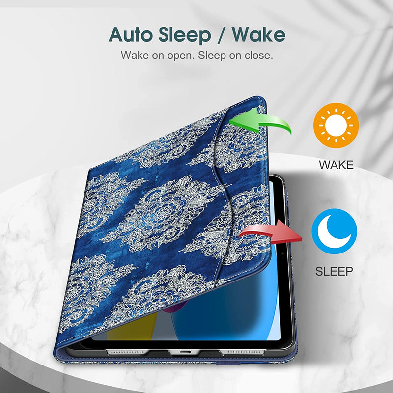 iPad A16 Chip 11" 2025, iPad 10th Gen 10.9" Multi-Angle Viewing Case w/ Pencil Holder | Fintie