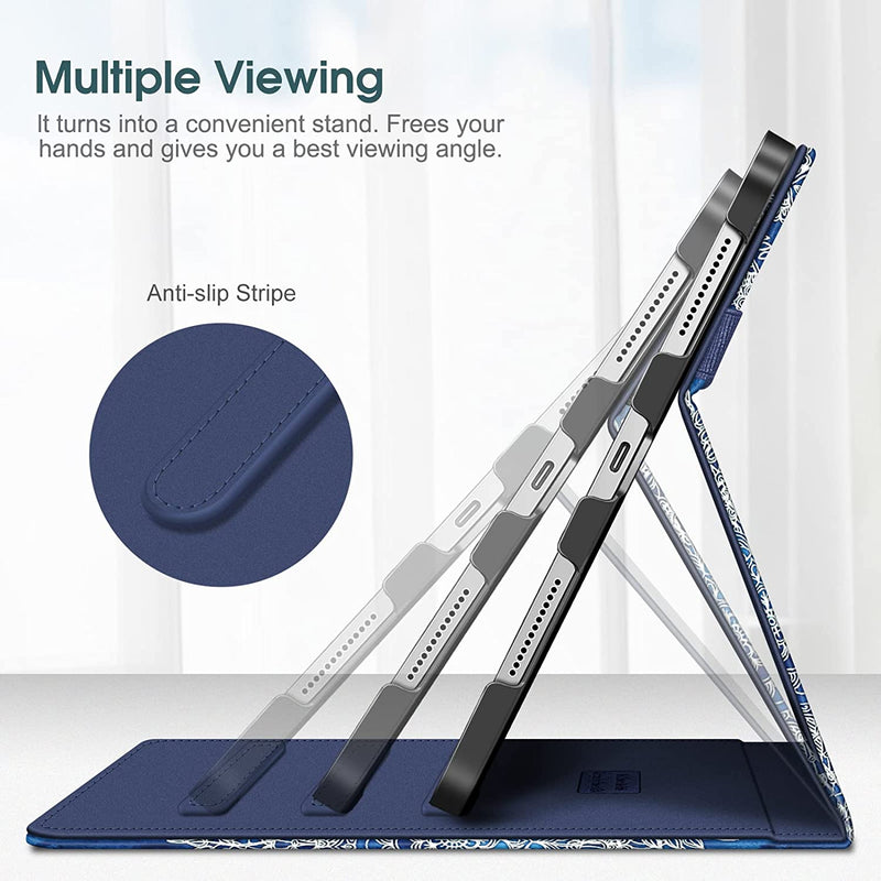 iPad A16 Chip 11" 2025, iPad 10th Gen 10.9" Multi-Angle Viewing Case w/ Pencil Holder | Fintie