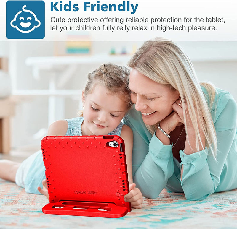 iPad 10th Gen 10.9" Kid-Friendly Shockproof Case w/ Pencil Holder | Fintie