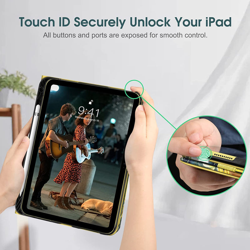 iPad A16 Chip 11" 2025, iPad 10th Gen 10.9" Multi-Angle Viewing Case w/ Pencil Holder | Fintie