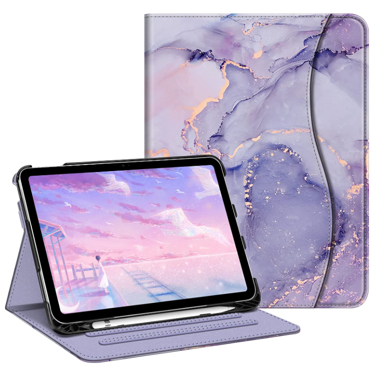 Fintie ipad 10th generation case in lilac marble