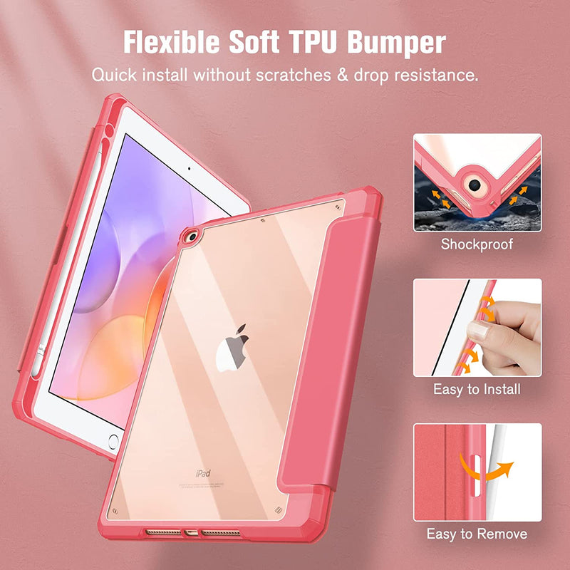 iPad 6th/5th Gen (2018/2017), iPad Air 2nd/1st Gen Hybrid Slim Clear Back Case | Fintie