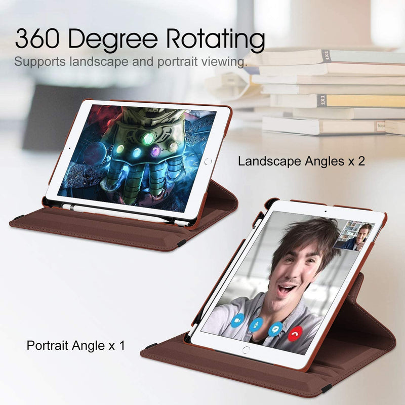 iPad 9th Gen, iPad 8th/7th Gen 360-Degree Rotating Case with Pencil Holder | Fintie
