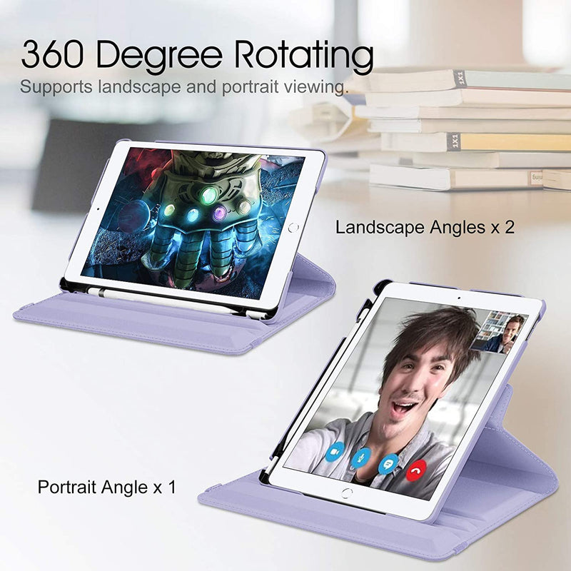 iPad 9th Gen, iPad 8th/7th Gen 360-Degree Rotating Case with Pencil Holder | Fintie