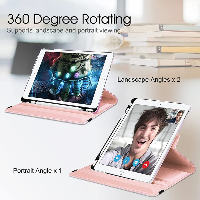 iPad 9th Gen, iPad 8th/7th Gen 360-Degree Rotating Case with Pencil Holder | Fintie