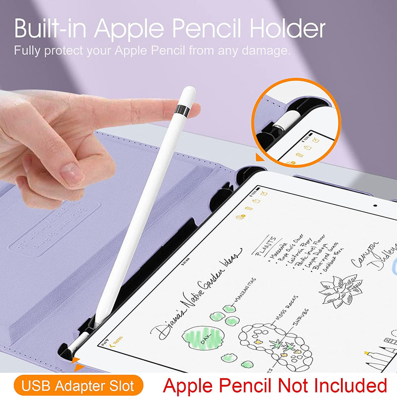 iPad 9th Gen, iPad 8th/7th Gen 360-Degree Rotating Case with Pencil Holder | Fintie