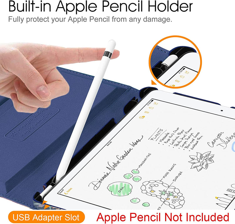 iPad 9th Gen, iPad 8th/7th Gen 360-Degree Rotating Case with Pencil Holder | Fintie