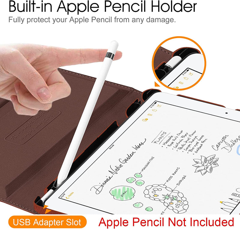 iPad 9th Gen, iPad 8th/7th Gen 360-Degree Rotating Case with Pencil Holder | Fintie