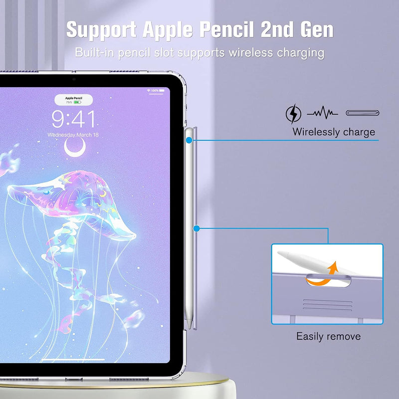 iPad Air 11 (M3 chip 2025, M2 chip 2024) / iPad Air 5th/4th Gen (10.9") Case with Retractable Pencil Holder | Fintie