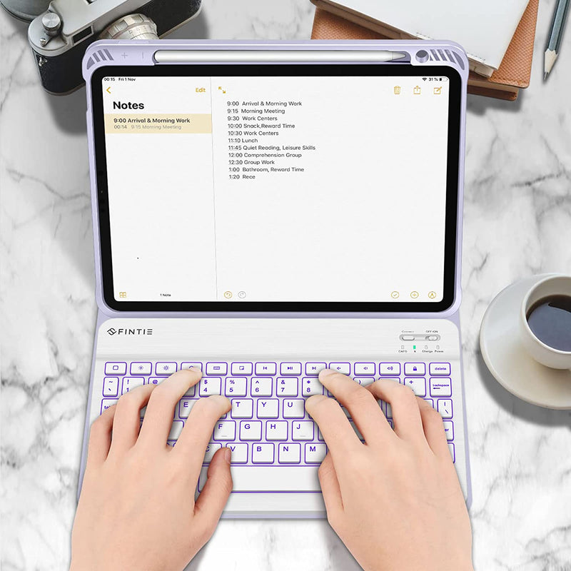 iPad Air 11" (M3 2025, M2 2024)/ iPad Air 5th/4th Gen 10.9" Backlight Keyboard Case | Fintie